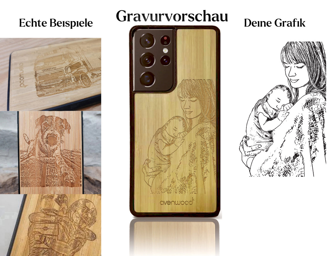 INDIVIDUELL Samsung Galaxy S21 Ultra Bambus-Kunststoff