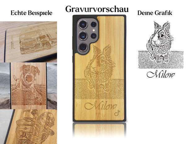 INDIVIDUELL Samsung Galaxy S24 Ultra Bambus-Kunststoff