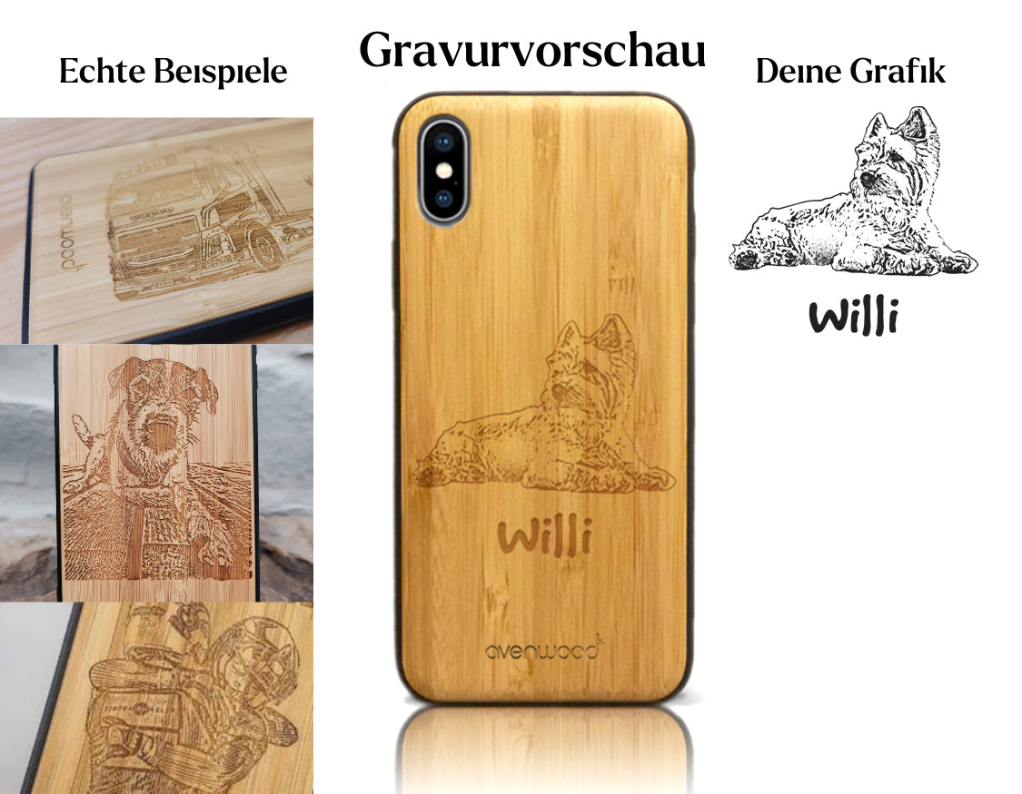 INDIVIDUELL iPhone X / XS Bambus-Kunststoff