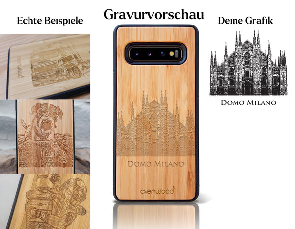 INDIVIDUELL Samsung Galaxy S10 Bambus-Kunststoff