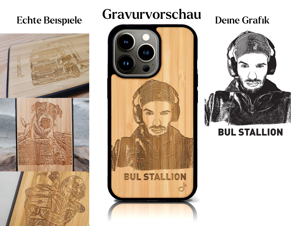INDIVIDUELL iPhone 16 Pro Bambus-Kunststoff