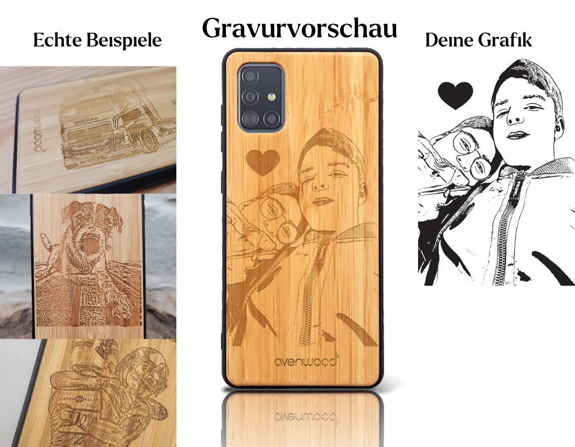 INDIVIDUELL Samsung Galaxy A72 Bambus-Kunststoff