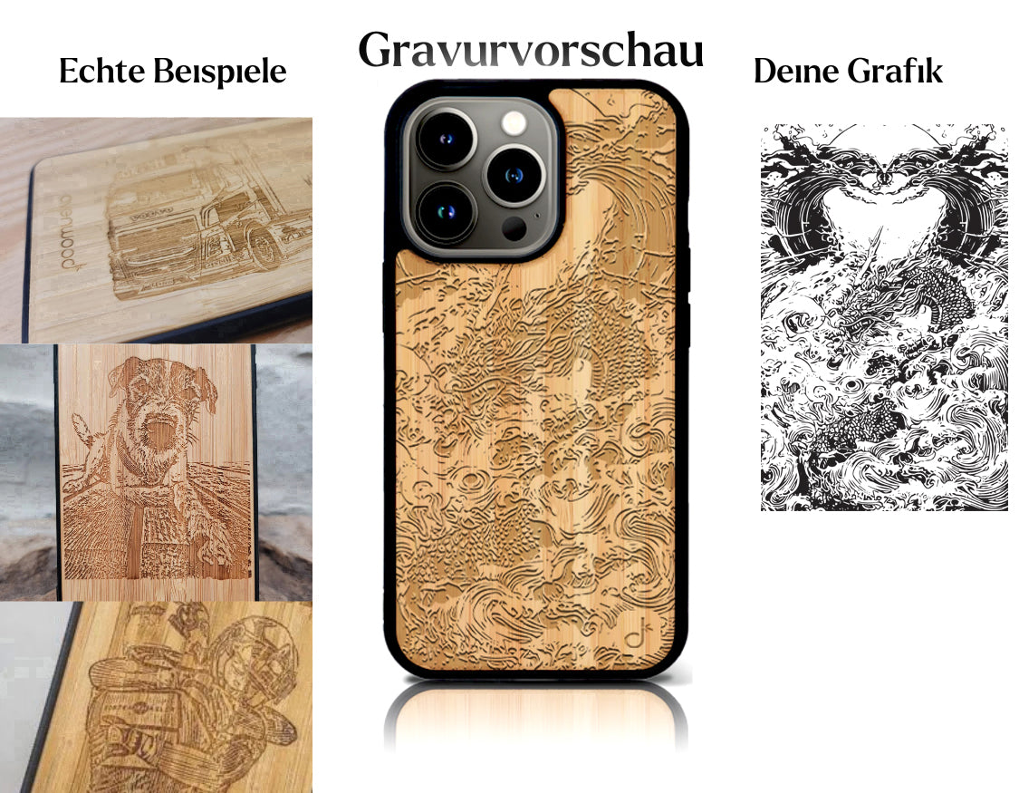 INDIVIDUELL iPhone 16 Pro Bambus-Kunststoff
