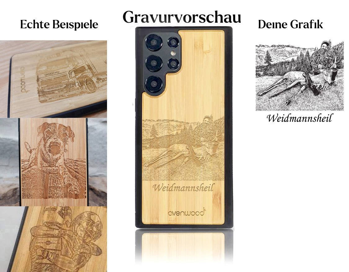 INDIVIDUELL Samsung Galaxy S22 Ultra Bambus-Kunststoff