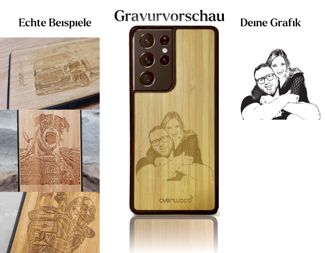 INDIVIDUELL Samsung Galaxy S21 Ultra Bambus-Kunststoff