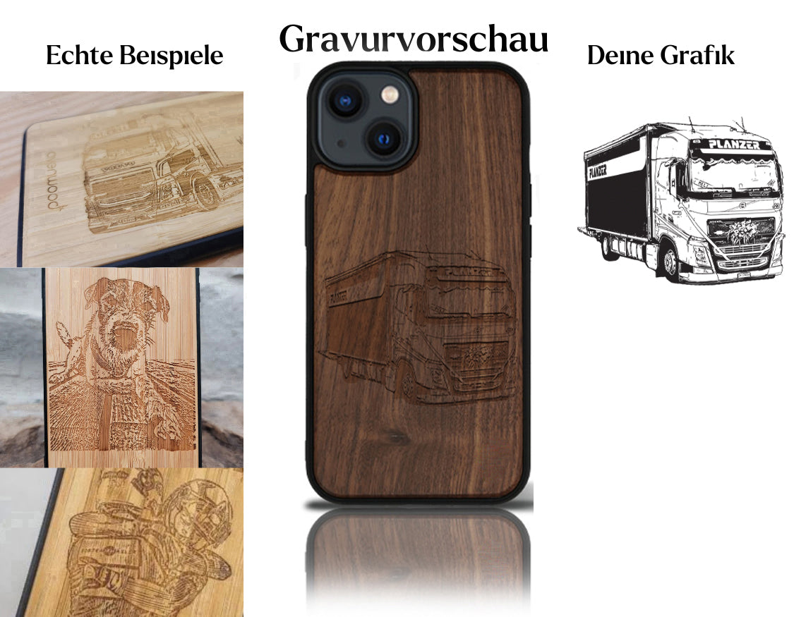 INDIVIDUELL iPhone 14 Magsafe Bambus-Kunststoff