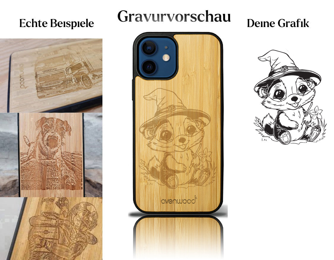 INDIVIDUELL iPhone 12 Bambus-Kunststoff