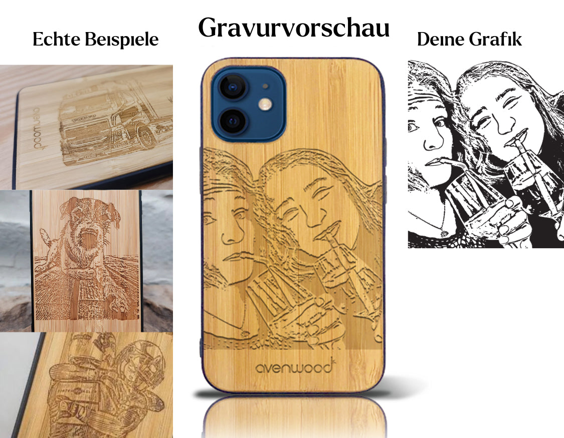 INDIVIDUELL iPhone 12 mini Bambus-Kunststoff