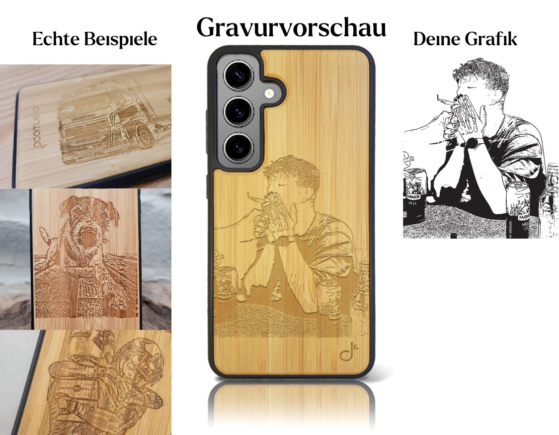 INDIVIDUELL Samsung Galaxy S24 Bambus-Kunststoff