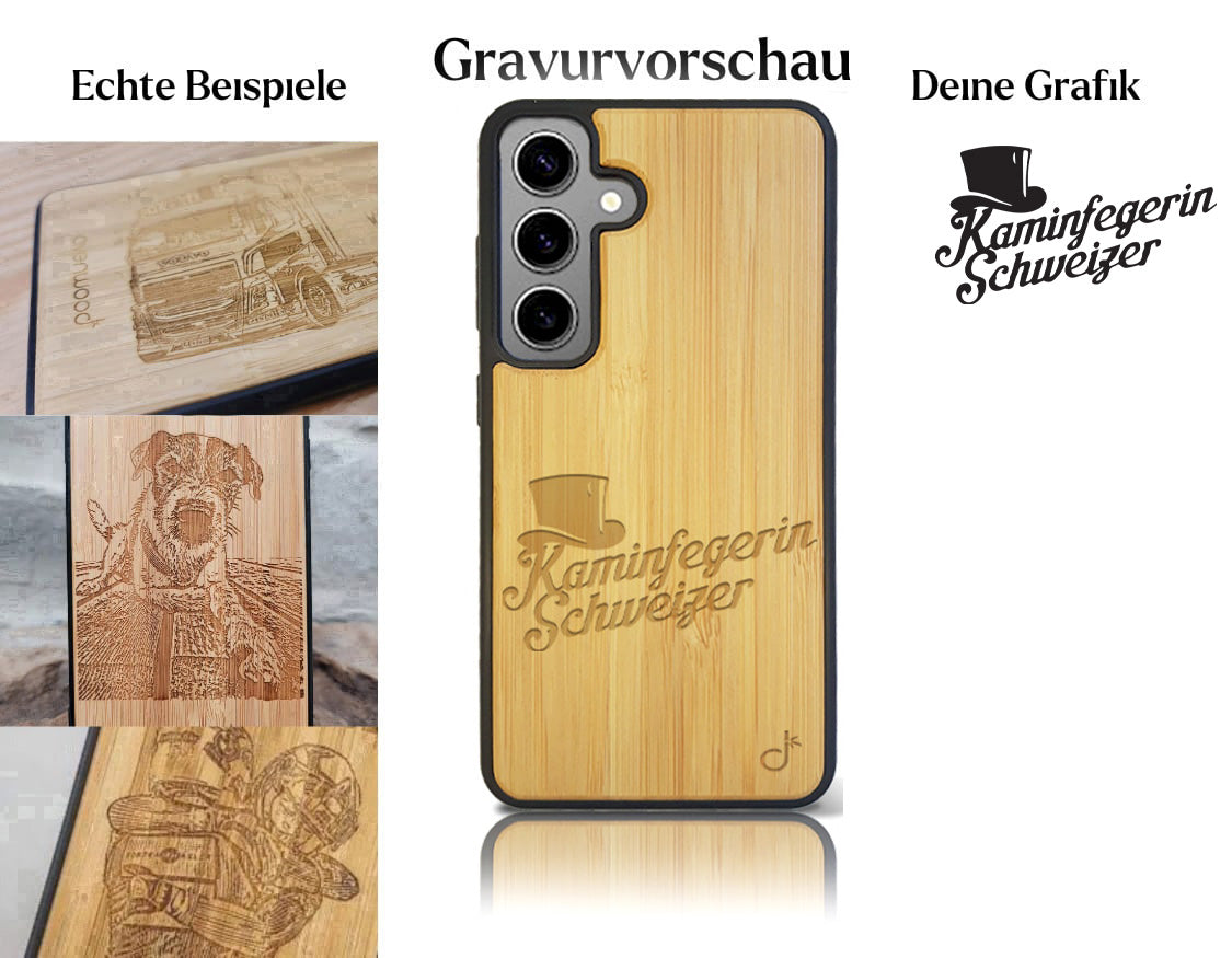 INDIVIDUELL Samsung Galaxy S24 Bambus-Kunststoff