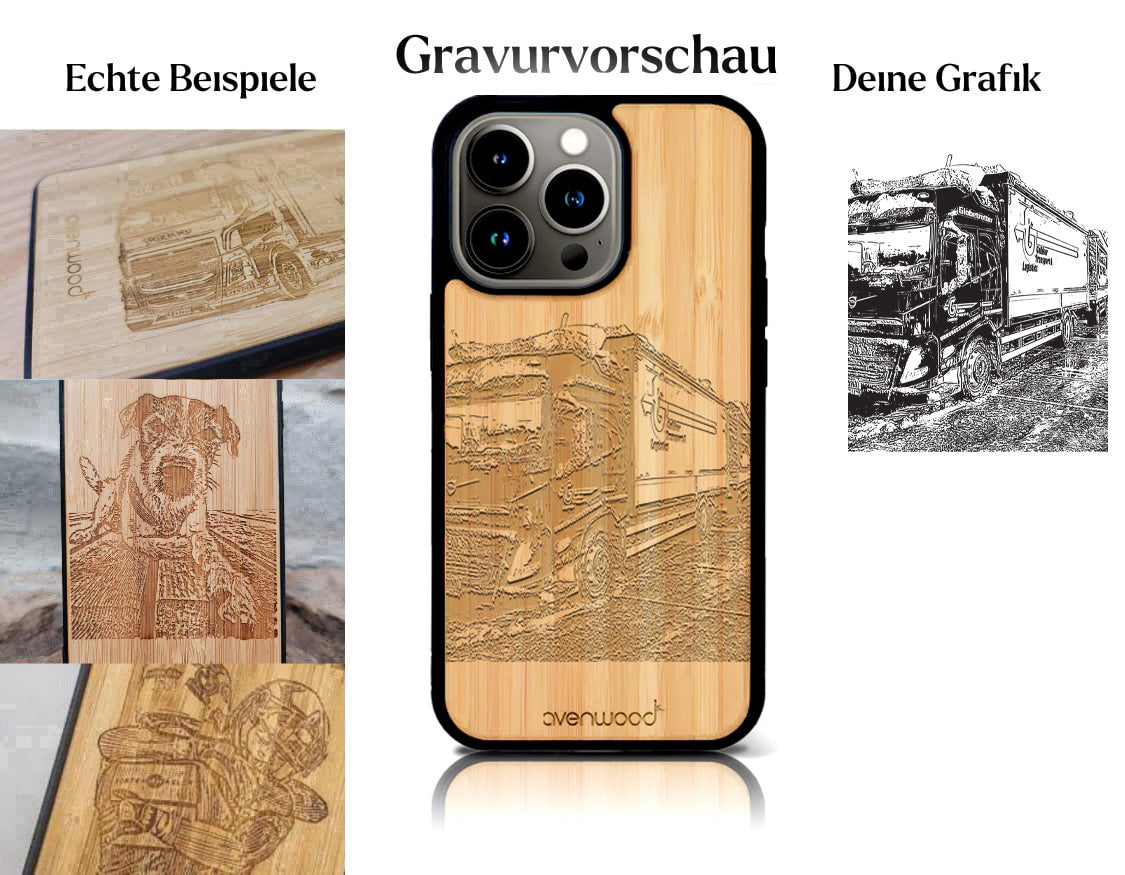 INDIVIDUELL iPhone 15 Pro Max Bambus-Kunststoff