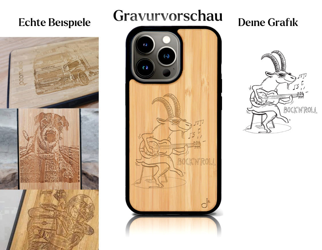 INDIVIDUELL iPhone 16 Pro Max Bambus-Kunststoff