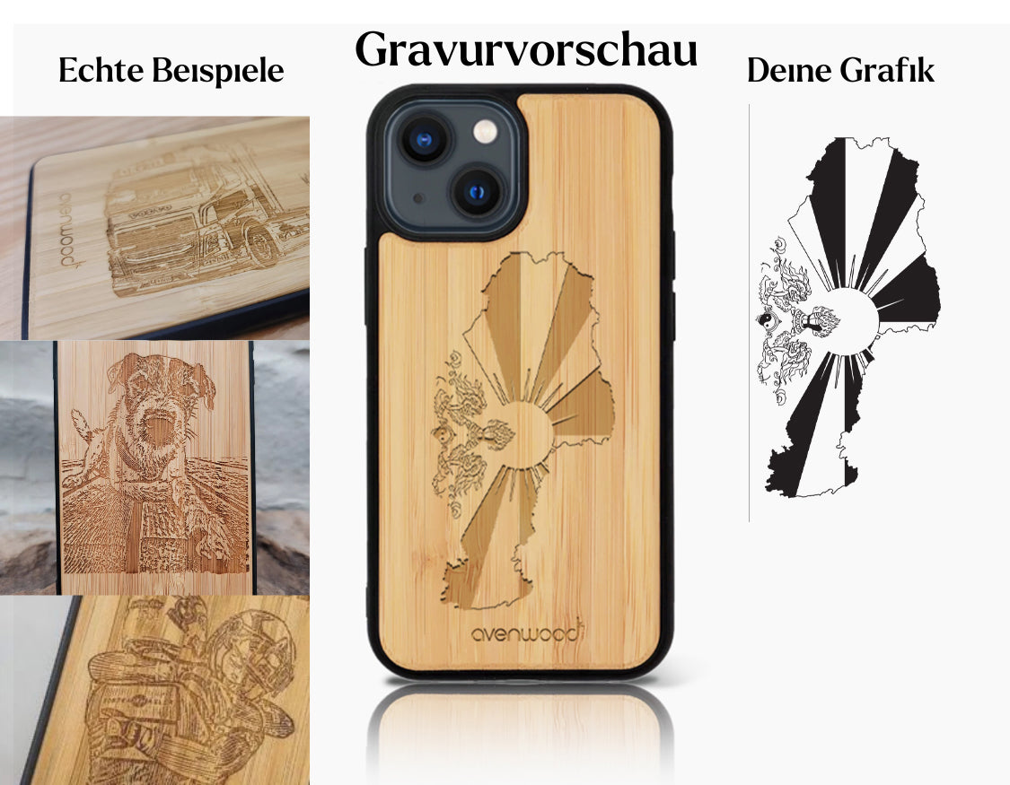INDIVIDUELL iPhone 15 Bambus-Kunststoff