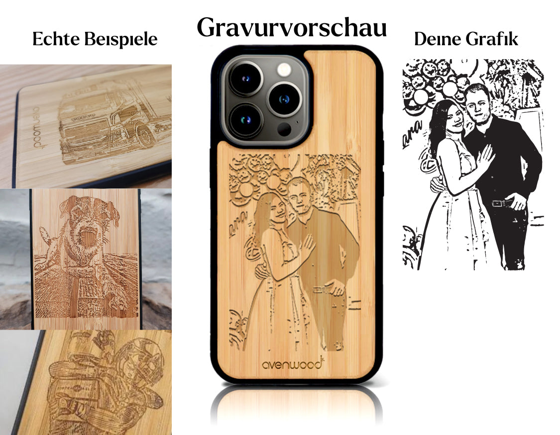 INDIVIDUELL iPhone 13 Pro Max Bambus-Kunststoff