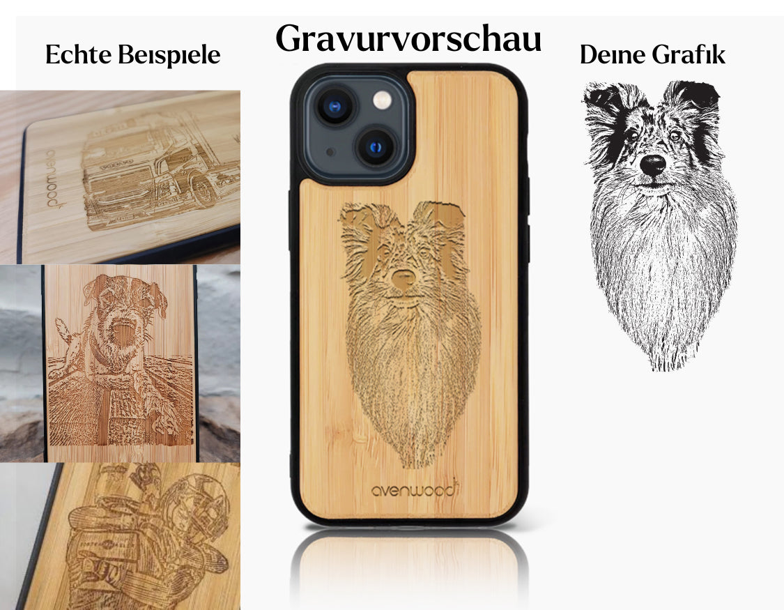 INDIVIDUELL iPhone 15 Bambus-Kunststoff