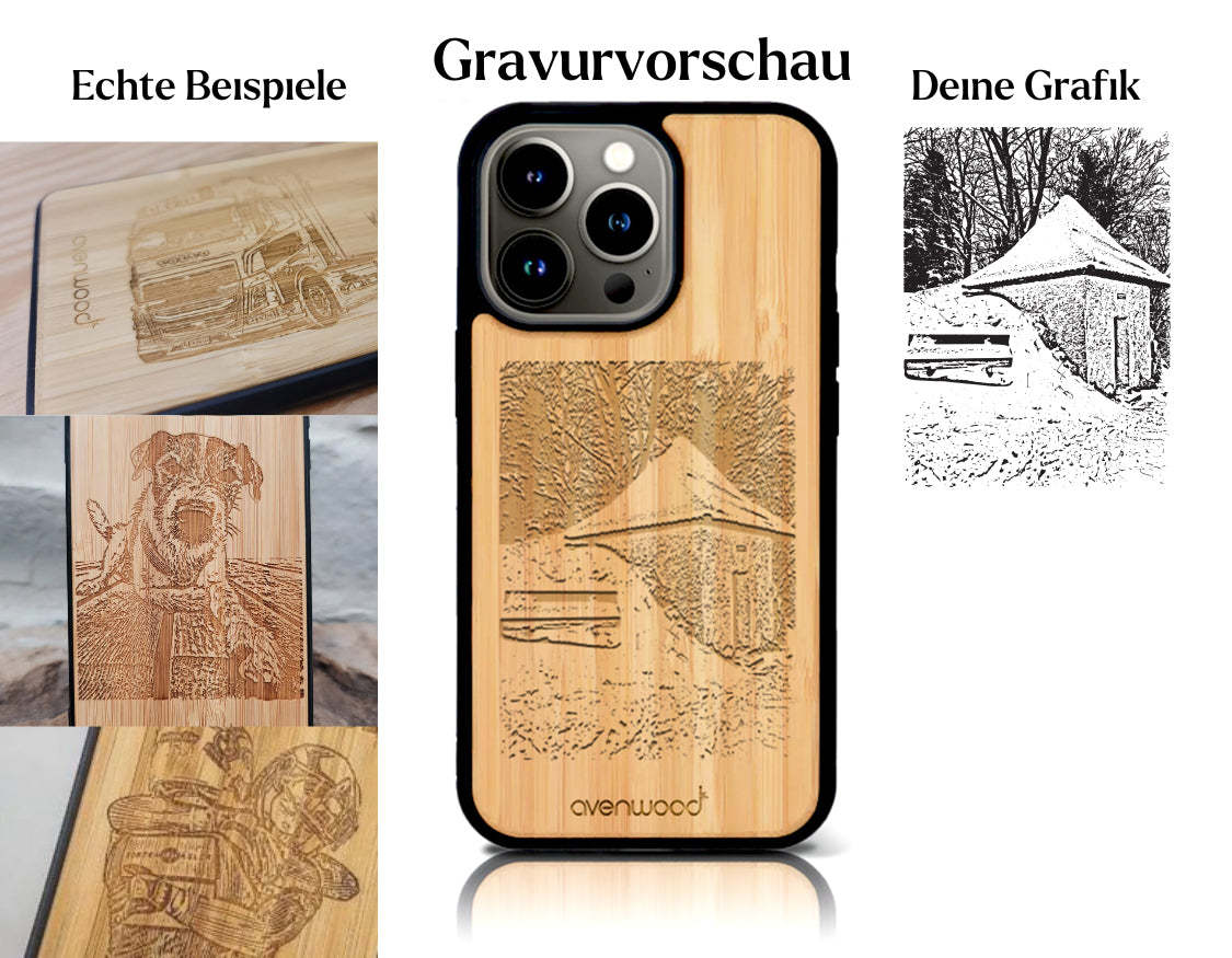 INDIVIDUELL iPhone 13 Pro Bambus-Kunststoff