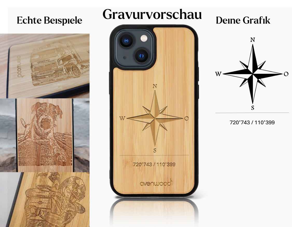 INDIVIDUELL iPhone 13 Bambus-Kunststoff