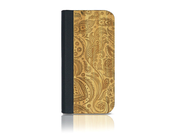Étui à rabat pour iPhone 13 Mini motif cachemire