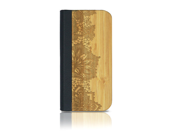 Verschnörkelte Blumen iPhone 13 Mini Klappcase