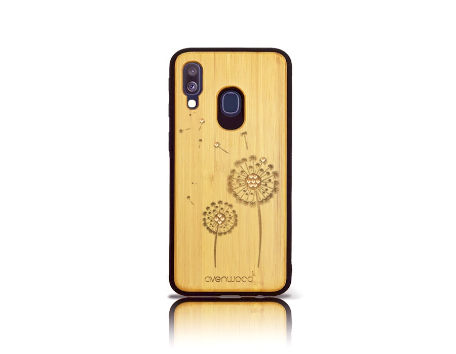 Coque arrière Samsung Galaxy A40 « Pissenlit Swarovski »