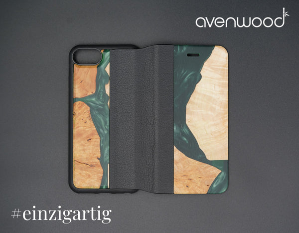iPhone 7 / 8 PORTO COLLECTION étui à rabat 3917 vert