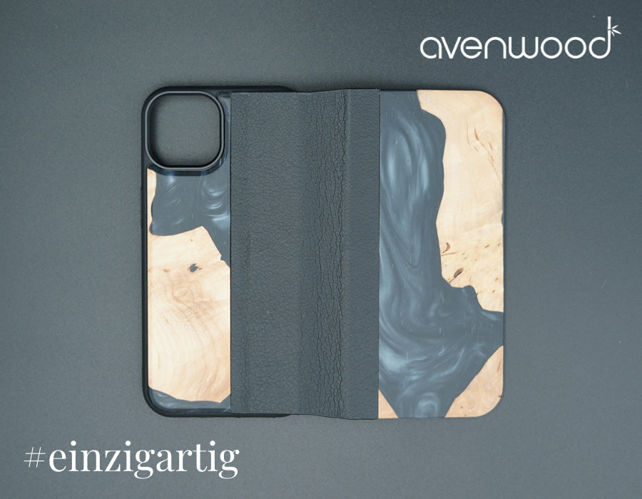 iPhone 13 PORTO COLLECTION FLIPCASE 6354 Schwarz