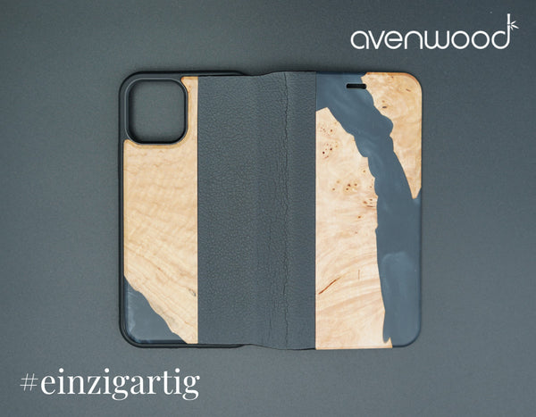 iPhone 12 / 12 Pro PORTO COLLECTION FLIPCASE 6451 Schwarz