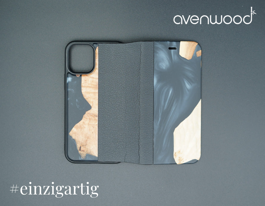 iPhone 12 Mini PORTO COLLECTION FLIPCASE 6553 Schwarz
