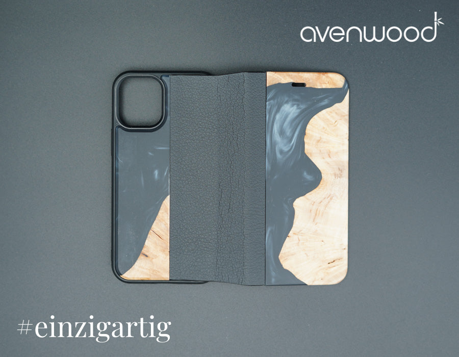iPhone 12 Mini PORTO COLLECTION FLIPCASE 6554 Schwarz