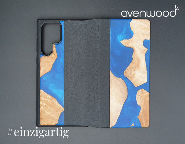 Samsung Galaxy S22 Ultra PORTO COLLECTION FLIPCASE 9627 Bleu