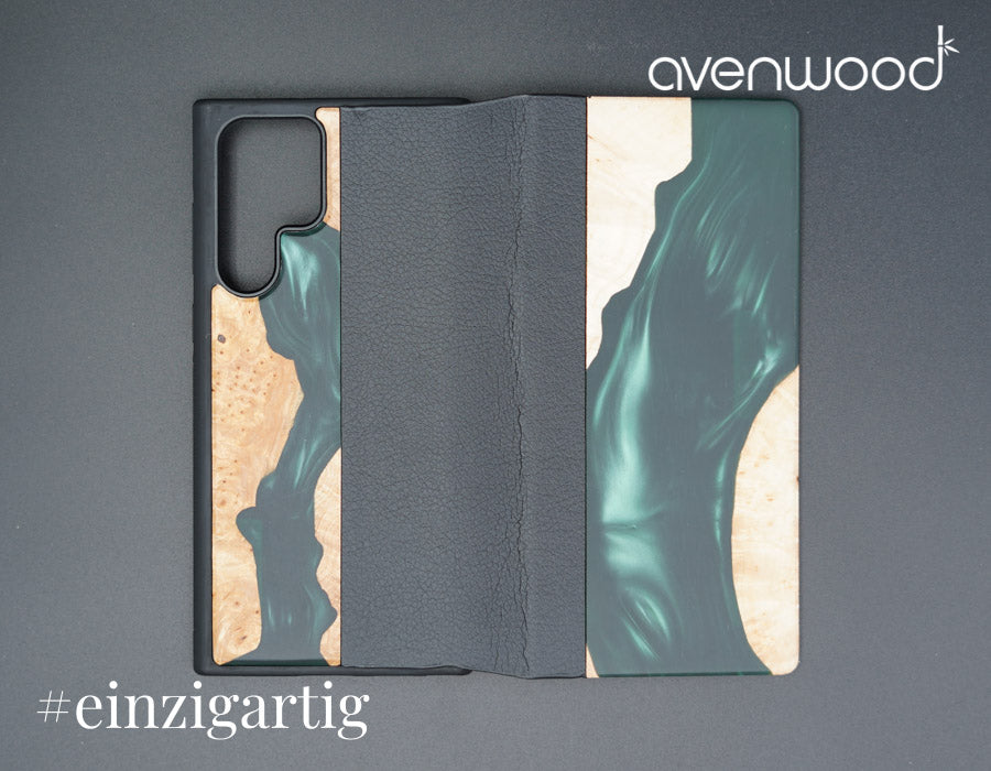 Samsung Galaxy S22 Ultra PORTO COLLECTION FLIPCASE 9641 Grün