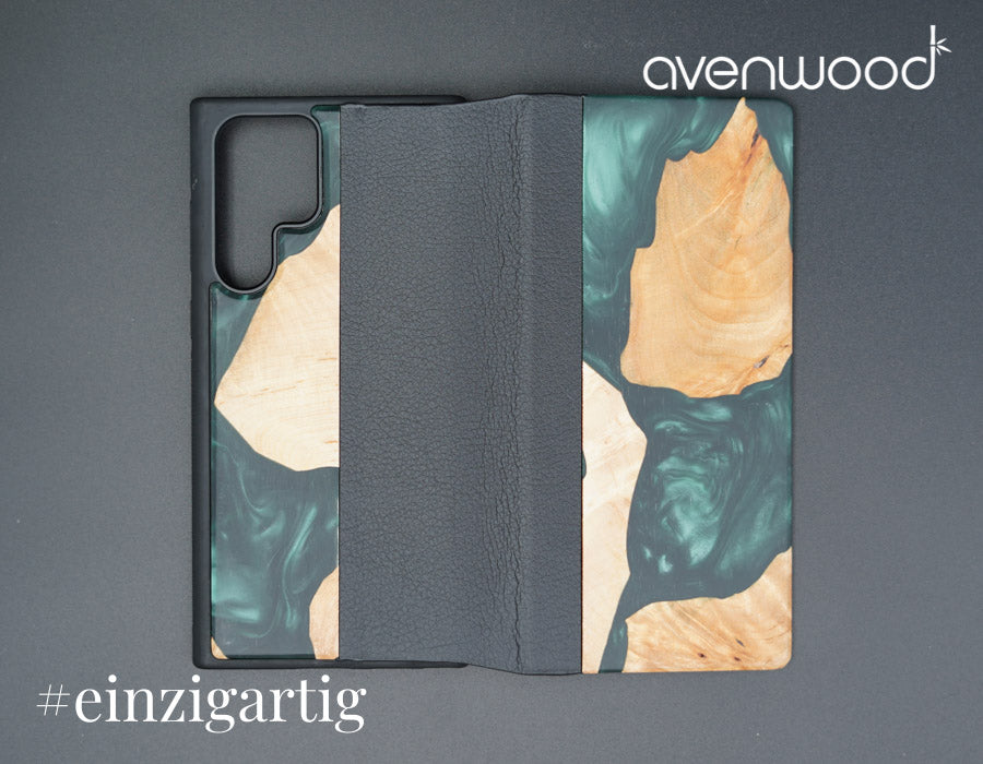 Samsung Galaxy S22 Ultra PORTO COLLECTION FLIPCASE 9645 Grün