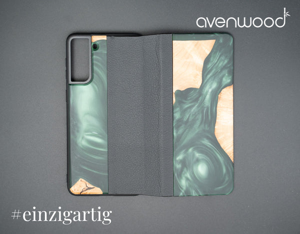 Samsung Galaxy S21 Plus PORTO COLLECTION FLIPCASE 13741 Grün