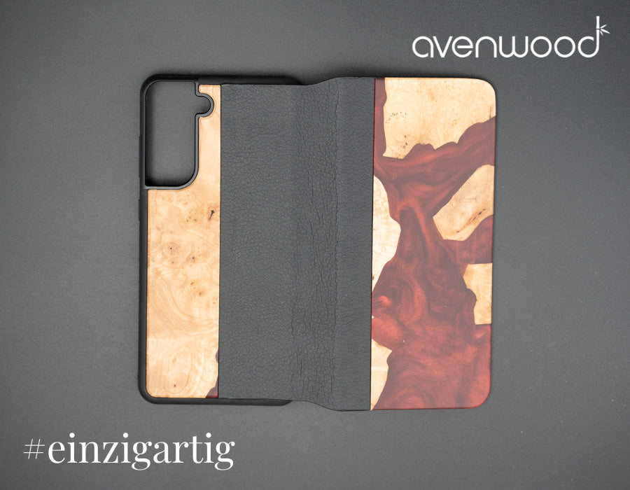 Samsung Galaxy S21 FE 5G PORTO COLLECTION FLIPCASE 13833 Rot
