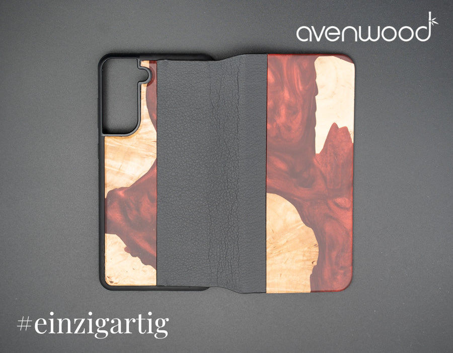 Samsung Galaxy S21 FE 5G PORTO COLLECTION FLIPCASE 13834 Rot