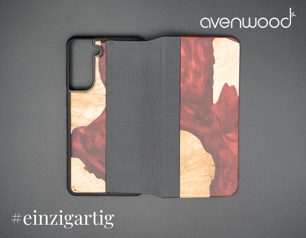 Samsung Galaxy S21 FE 5G PORTO COLLECTION FLIPCASE 13834 Rot