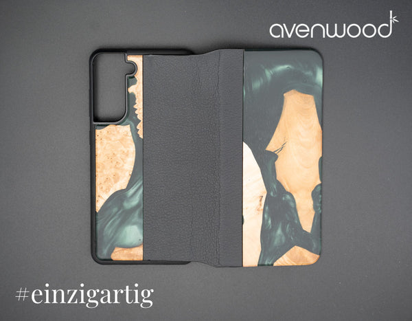 Samsung Galaxy S21 FE 5G PORTO COLLECTION FLIPCASE 13848 Grün
