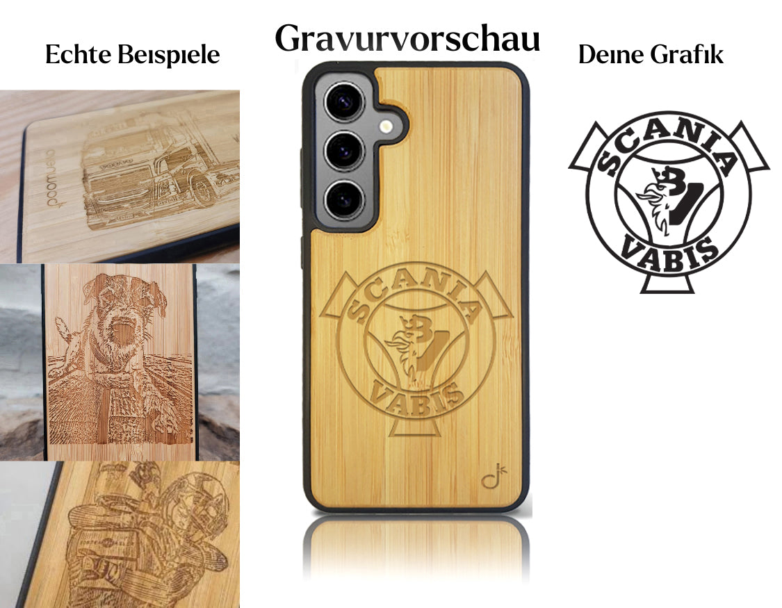 INDIVIDUELL Samsung Galaxy S24 Bambus-Kunststoff