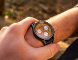 Holz Metalluhr Havanna