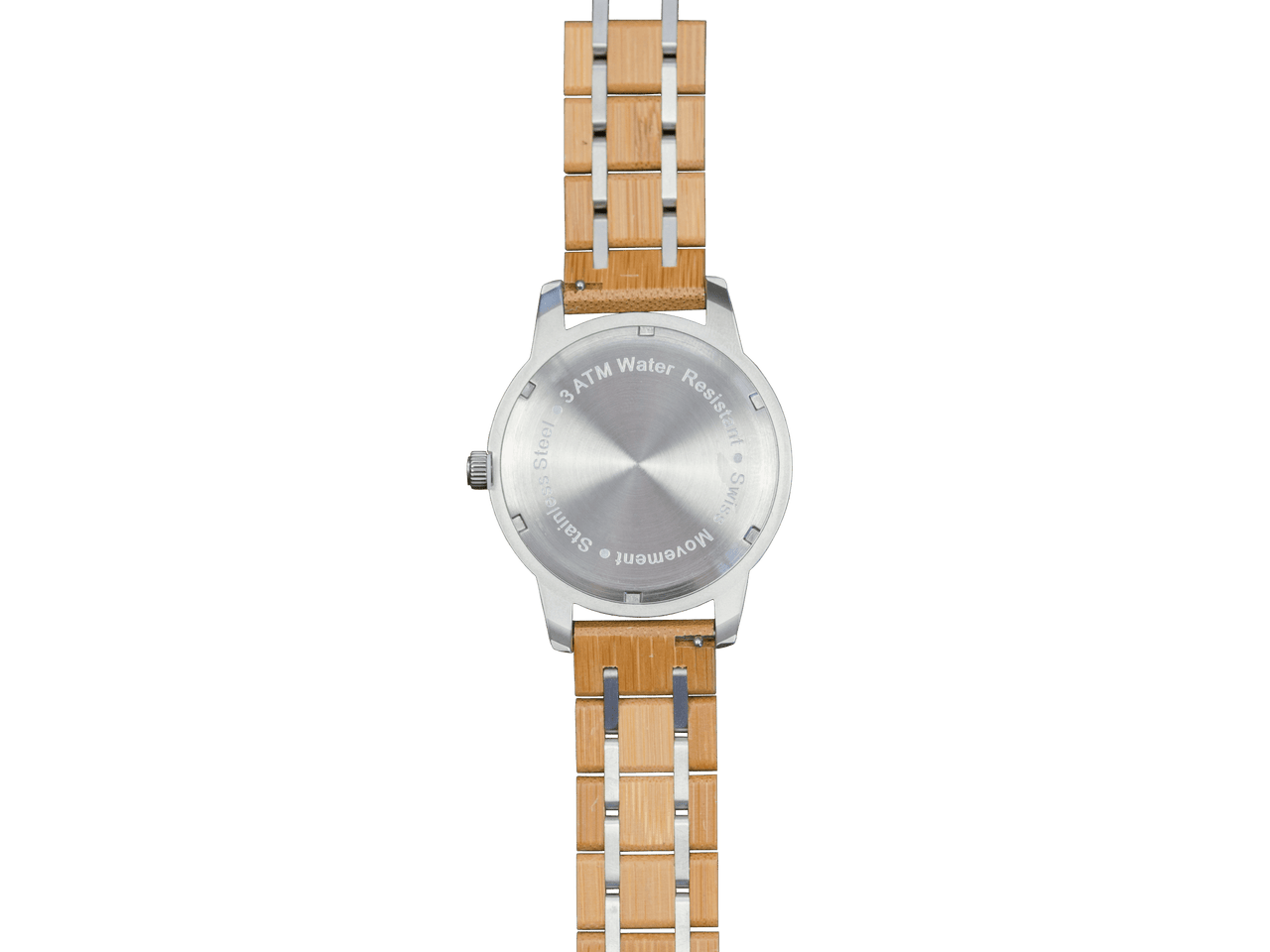 Holz Metalluhr Madrid mit Gravur – avenwood