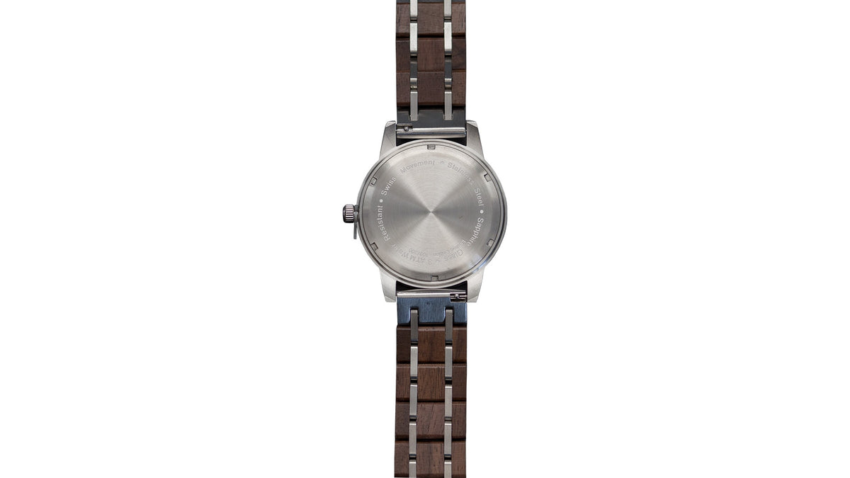 Gravur Holz Metalluhr Oslo LIMITED EDITION