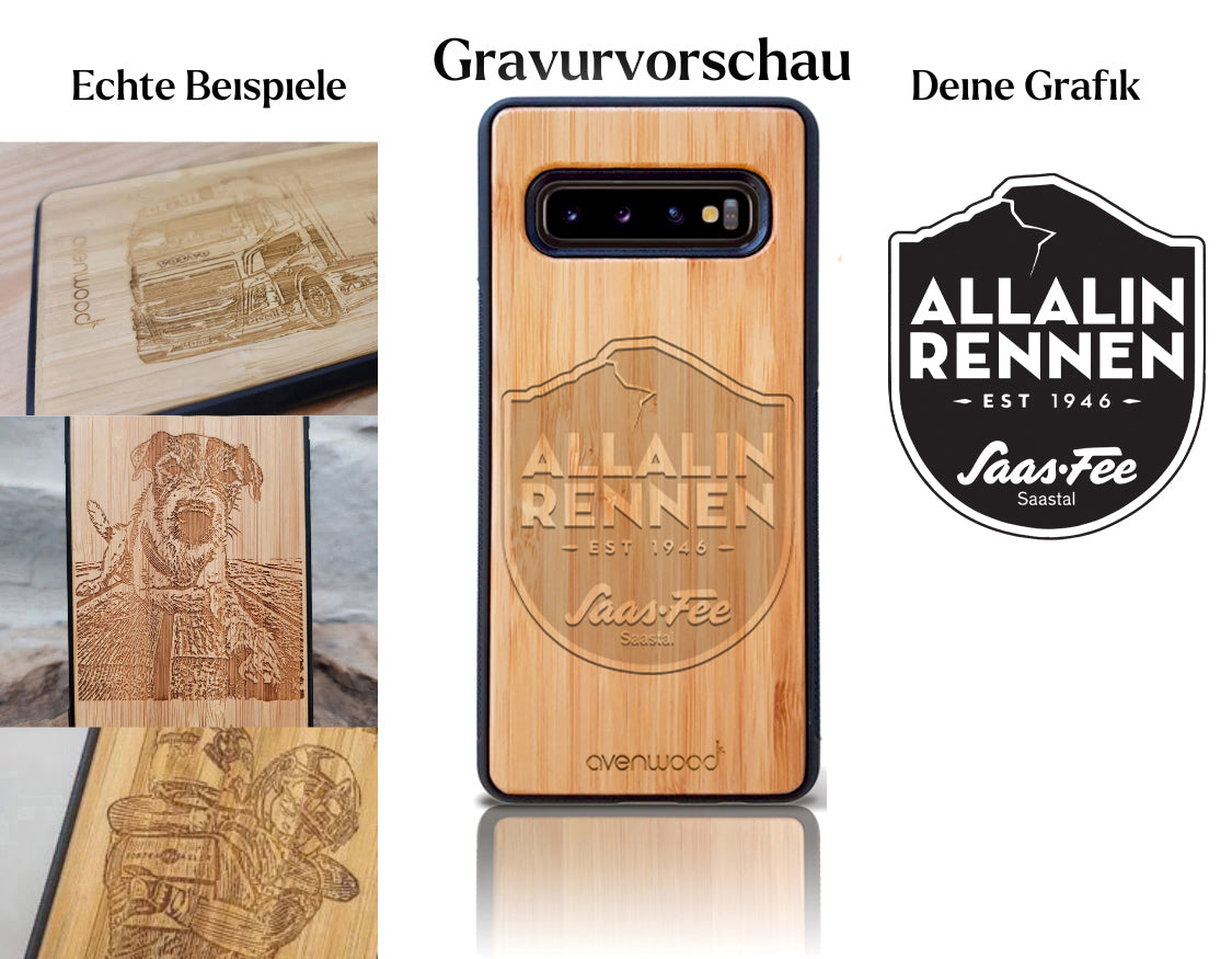 INDIVIDUELL Samsung Galaxy S10 Bambus-Kunststoff