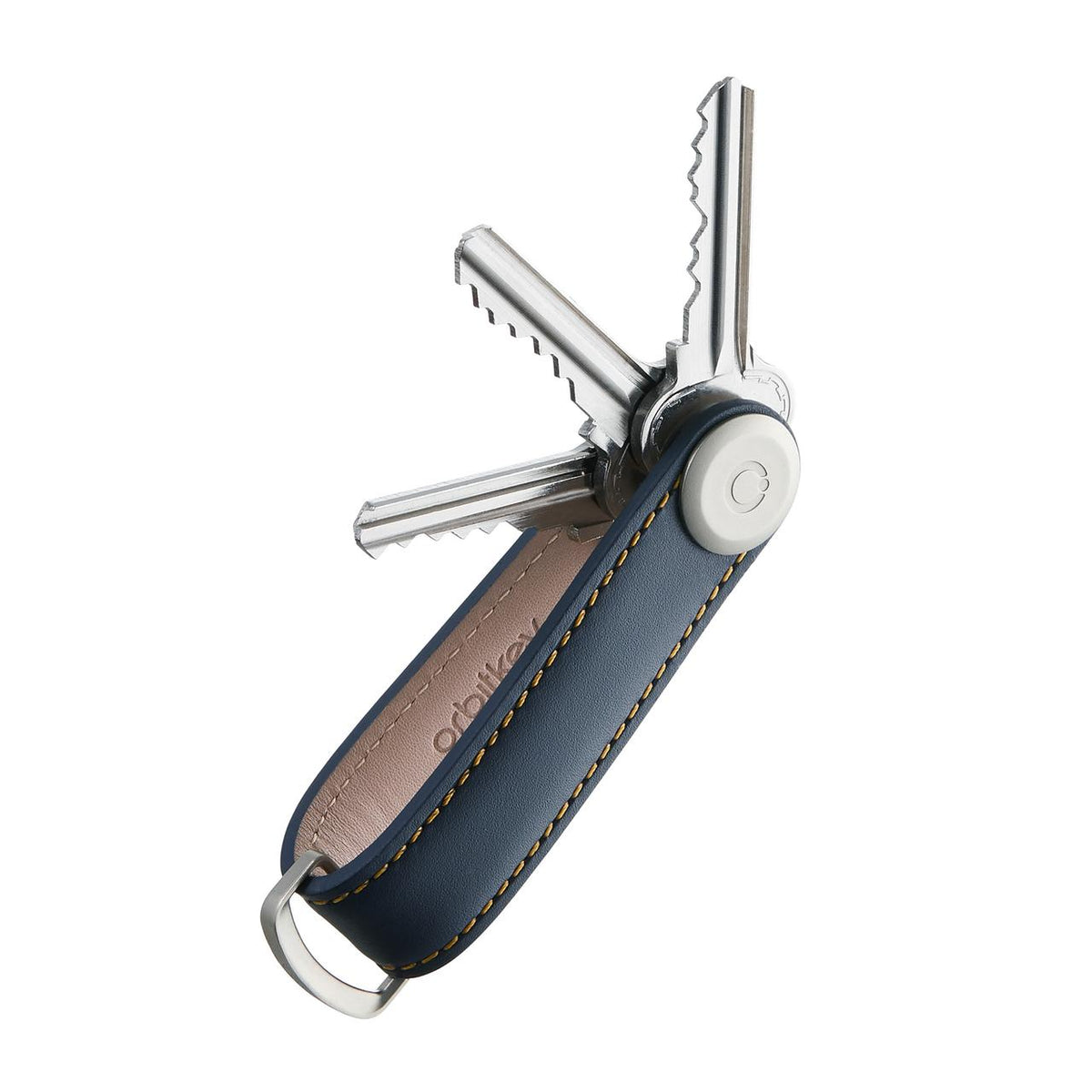 Orbitkey Leather "Silver Navy / Tan"