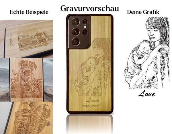 INDIVIDUELL Samsung Galaxy S21 Ultra Bambus-Kunststoff