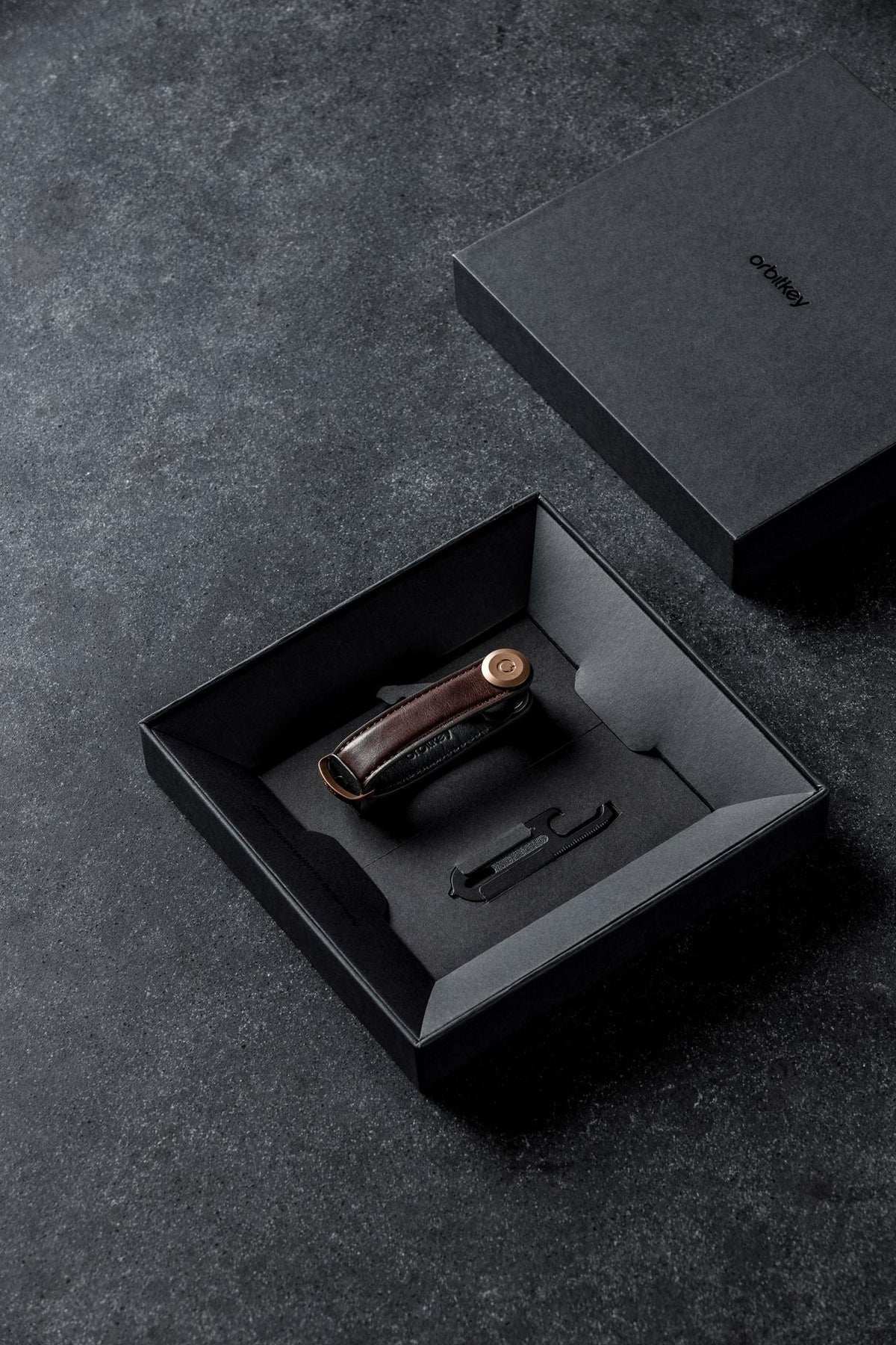 Orbitkey Geschenkset Leather "Espresso/Black" + Multitool V2