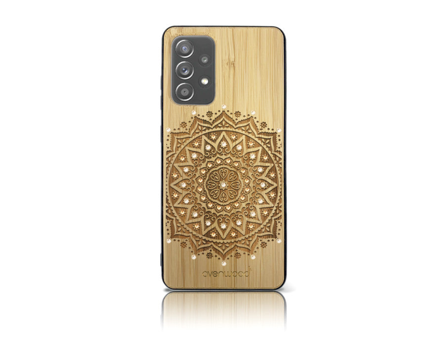 MANDALA SWAROVSKI Samsung Galaxy A72 Holz-Kunststoff Hülle