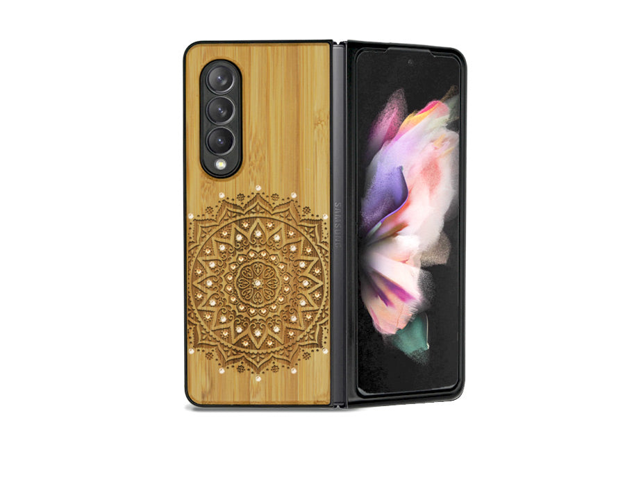 Coque arrière MANDALA SWAROVSKI pour Samsung Galaxy Z Fold3 5G