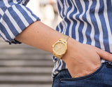 Damen Metalluhr Gold mit Catalpa