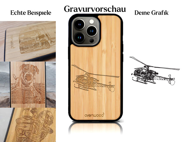 INDIVIDUELL iPhone 15 Pro Bambus-Kunststoff