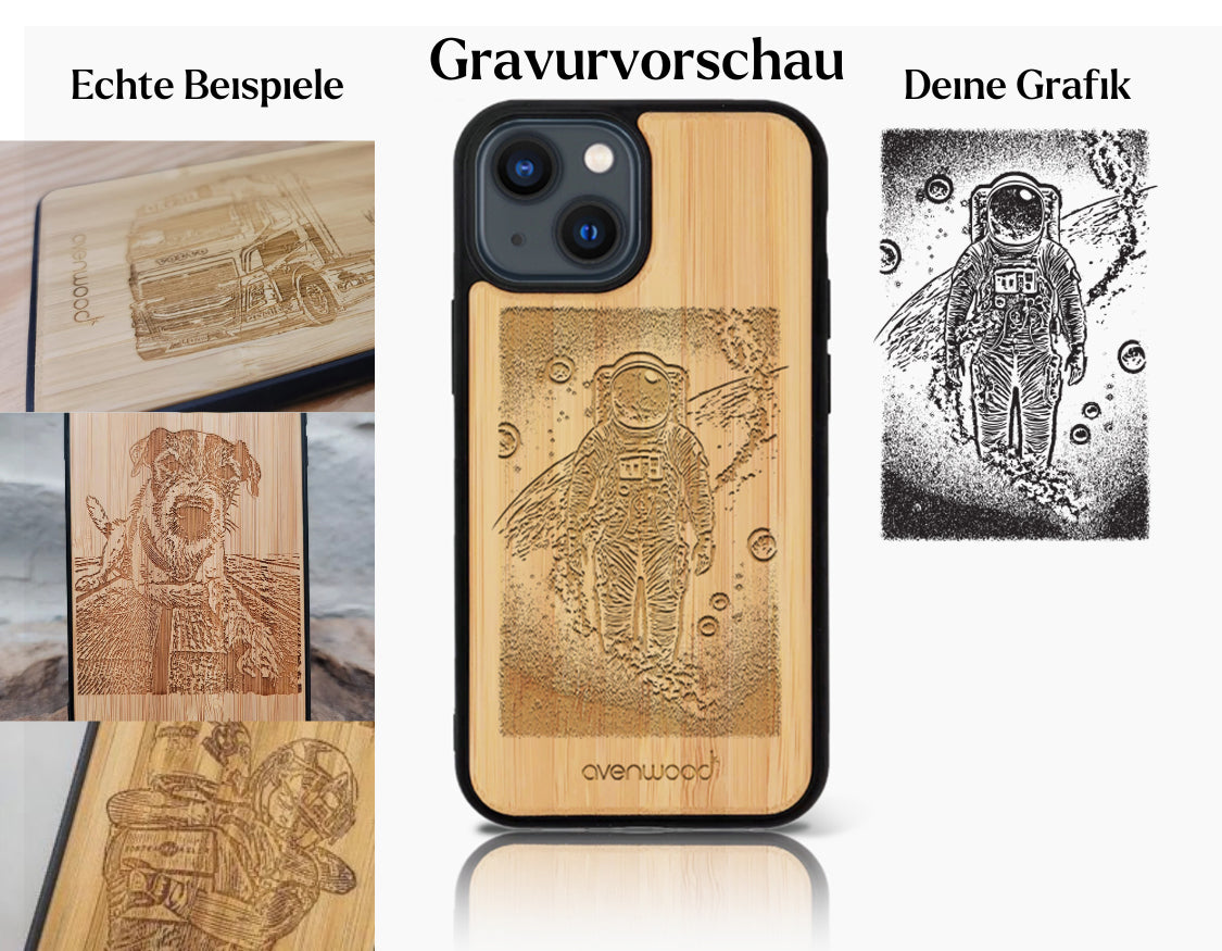 INDIVIDUELL iPhone 13 Bambus-Kunststoff